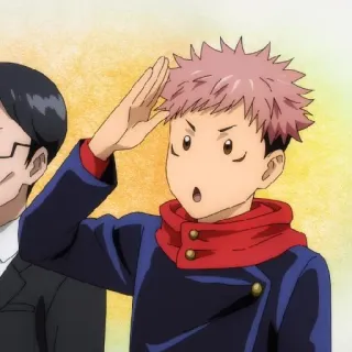 ☁️ c7cef0b6 Yuji Itadori Jujutsu Kaisen Аниме, Манга, Персонаж, Jujutsu Kaisen, Юдзи Итадори whatsapp sticker