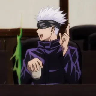 ☁️ ec96ab69 Gojo Satoru Jujutsu Kaisen Аниме, Jujutsu Kaisen, Годжо Сатору, Персонаж, Анимация whatsapp sticker