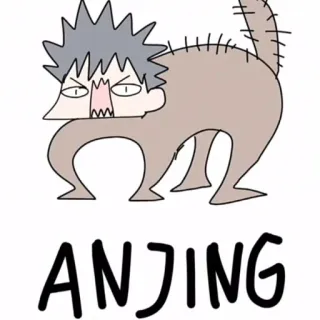 🤌 482b2117 ANJING cane, animale, cartone animato, animale domestico, carino telegram sticker