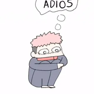 🤌 857d524a ADIOS triste, addio, arrivederci, cartone animato, depresso, illustrazione, adios telegram sticker