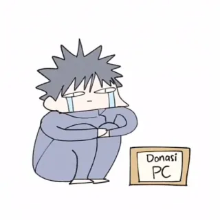 🤌 f5f10604 Donasi PC donazione, piangere, triste, anime telegram sticker