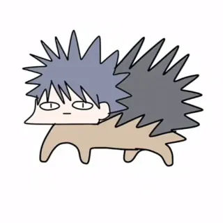 🤌 f74fae8c animale, riccio, carino, cartone animato, divertente, adesivo telegram sticker