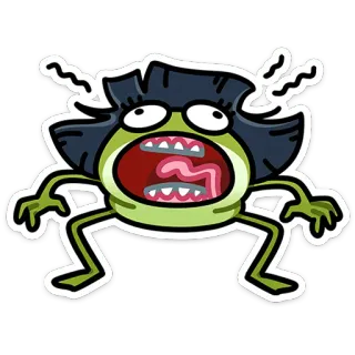 ⭐ 507714ed monster, creature, cartoon, scary, horror, angry whatsapp sticker
