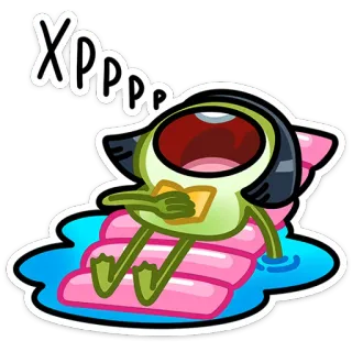 💤 c4af5837 Xpppp cartoon, relaxing, sleep, nap, float, character, cute, sticker whatsapp sticker