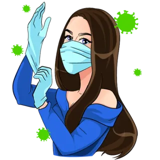 🦠 88359a0f maske, handschuhe, schutz, pandemie, coronavirus, gesundheit, sicherheit whatsapp sticker
