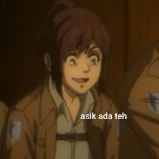 ☕ 80fbeeab asik ada teh อนิเมะ, สีหน้า, มีความสุข, ภาพเคลื่อนไหว whatsapp sticker