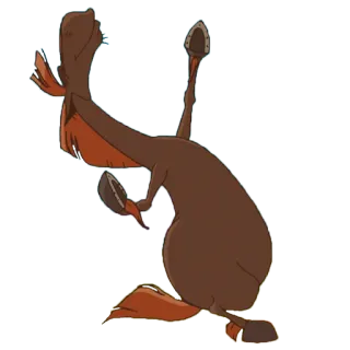 💃 645fc6b7 лошадь, животное, лошадиный, мультфильм whatsapp sticker