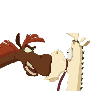 😤 8f55cf84 лошадь, мультфильм, животные, смешной, злой, лошади whatsapp sticker