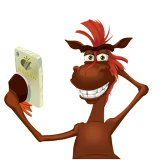 📱 dbd72802 Pendong лошадь, мультфильм, животное, смартфон whatsapp sticker