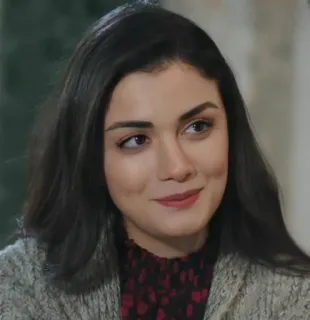 🍇 dee79cf8 ผู้หญิง, ภาพเหมือน, ผมสีน้ำตาลเข้ม, นักแสดงหญิง, ยิ้ม telegram sticker