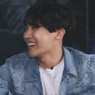 ☁ 76c4ba16 J-Hope J-Hope, BTS, Koreaans, Zanger, Glimlach, Spijkerjas, Idool, K-Pop telegram sticker