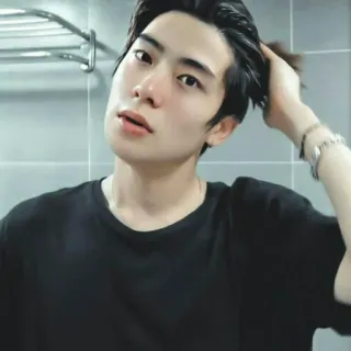 🦥 b049de63 mężczyzna, osoba, selfie, wewnątrz telegram sticker