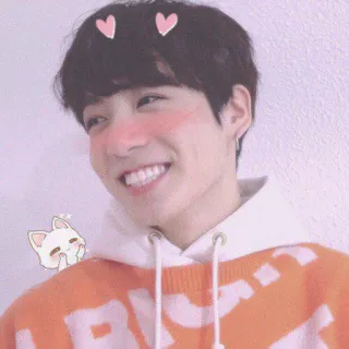 😁 5db66c0e Jungkook Jungkook, K-pop, hati, imut, selebriti, penyanyi, kucing telegram sticker