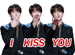 😘 8018b2f2 I KISS YOU ciuman, cinta, hati, romansa, kasih sayang, salam telegram sticker