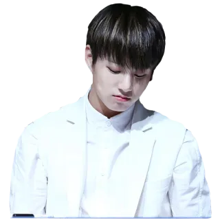 😞 8e0ef74f Jungkook Jungkook, BTS, K-pop, penyanyi, selebriti, pria, setelan putih telegram sticker