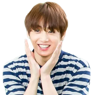 🤗 a14a3950 Jungkook K-pop, BTS, Jungkook, Idola, Senyum, Pop Korea telegram sticker