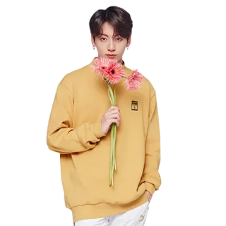 🌸 a2c23450 orang, bunga, kpop, penyanyi, pria, potret telegram sticker