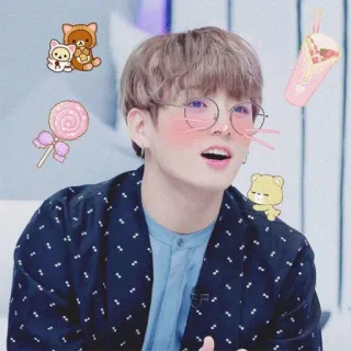 😨 d1471275 orang, kawaii, imut, kacamata, permen lolipop, beruang telegram sticker