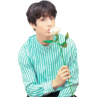 🌹 d43d4475 Jungkook K-pop, Idola, Penyanyi, Bunga, Pria, Korea telegram sticker