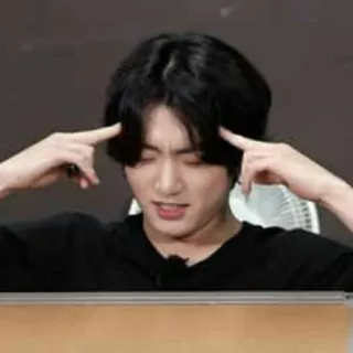 🥊 837e9367 Jungkook Jungkook, BTS, Thinking, Idol, K-pop, Funny whatsapp sticker