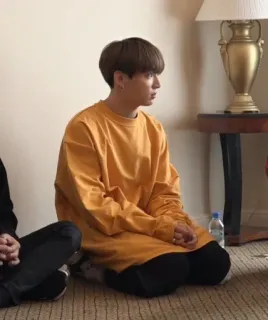 🦕 4362f1d5 Person, sitzen, Zimmer, drinnen, Porträt, casual whatsapp sticker