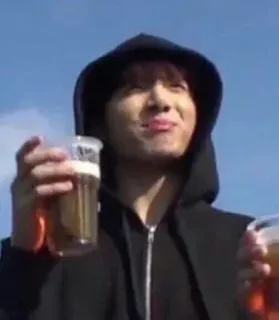 🧃 a87157a7 person, hoodie, getränk, bier, getränk, porträt whatsapp sticker