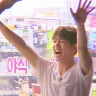 🐇 13001904 야식 праздник, восторг, радость, корейский, счастье telegram sticker