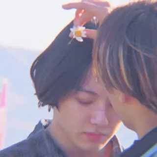 🐇 3016603f цветок, люди, мальчик, пара, эстетика telegram sticker