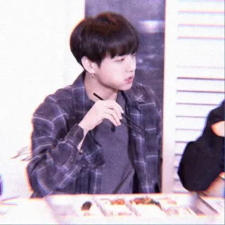 🐇 969d8f8f Jungkook Чонгук, BTS, еда, K-pop, корейский, человек, мужчина telegram sticker