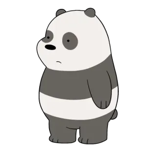 🏖 3debc189 Panda We Bare Bears Dessin animé, Ours, Panda, Mignon, Animal telegram sticker