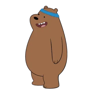 🎡 4994b683 Grizz We Bare Bears ours, dessin animé, grizzli, We Bare Bears, animation, mignon telegram sticker