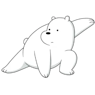 ✈️ 4d85f4e6 Ice Bear We Bare Bears ours polaire, we bare bears, dessin animé, ours, ours blanc telegram sticker