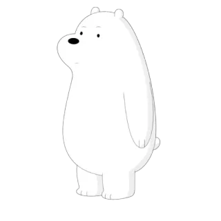 🏖 866ba1ae Ice Bear We Bare Bears Dessin animé, Ours, Ours polaire, We Bare Bears, Autocollant telegram sticker