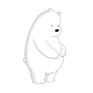 🎡 b5e49969 Ice Bear We Bare Bears ours, ours polaire, We Bare Bears, dessin animé, personnage telegram sticker