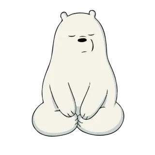 🎡 c8b5cc5b Ice Bear We Bare Bears ours des glaces, we bare bears, dessin animé, ours, méditation, assis telegram sticker