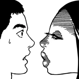 💏 0a4f9361 亲吻, 浪漫, 爱, 漫画, 情侣, 艺术 telegram sticker