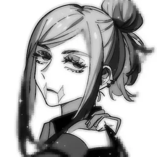 💊 6794fca4 Anime, Chica, Personaje, Arte digital, Retrato, Emo telegram sticker