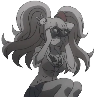 🧐 545bfc7c Junko Enoshima Danganronpa Junko Enoshima, Danganronpa, Anime, Personaggio, Manga, Binocolo telegram sticker