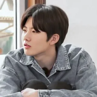 🪐 5e99c0d7 hombre, retrato, persona, chaqueta vaquera, coreano telegram sticker