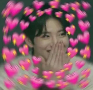 🪐 6b494b12 corazones, amor, kpop, cariño, lindo, fan, persona telegram sticker