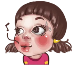 😅 24d20e1d 卡通, 女人, 表情符号, 女孩, 搞笑, 表情 telegram sticker