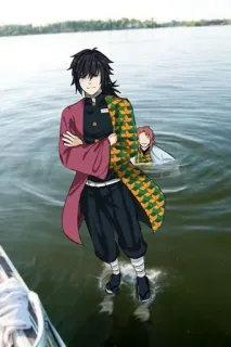 🥰 cc219cdb Giyu Tomioka Demon Slayer 애니메이션, 귀멸의 칼날, 토미오카 기유, 캐릭터, 물, 만화 telegram sticker