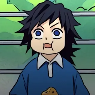 😵 f414eb7b Giyu Tomioka Demon Slayer 애니메이션, 귀멸의 칼날, 토미오카 기유, SD, 웃긴, 만화 telegram sticker