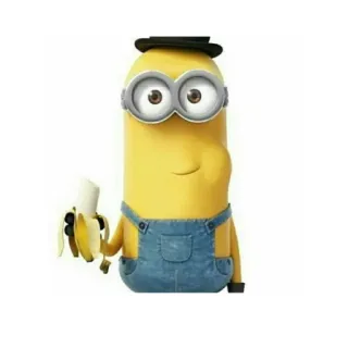 🍌 7f6a4d84 Minion Despicable Me Minion, Pisang, Kartun, Lucu, Karakter, Imut, Kuning whatsapp sticker