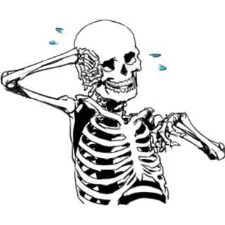 😅 93d71865 skeleton, dancing, funny, bones, spooky, halloween telegram sticker