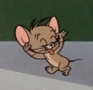 🤪 162b2400 Jerry Tom and Jerry Мультфильм, Мышь, Смешной, Счастливый, Анимированный telegram sticker