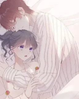 🥰 0b51ab74 couple, hug, cute, anime, relationship whatsapp sticker