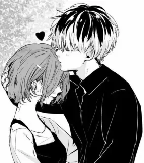 😚 a0a47d65 love, romance, anime, manga, affection, couple, heart whatsapp sticker