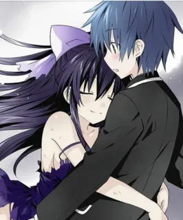 ☺️ a9f1fd2b anime, hug, cartoon, couple, romance whatsapp sticker