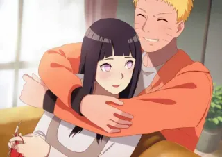 😇 bfe6642d Naruto anime, cartoon, naruto, hinata, couple, friends whatsapp sticker